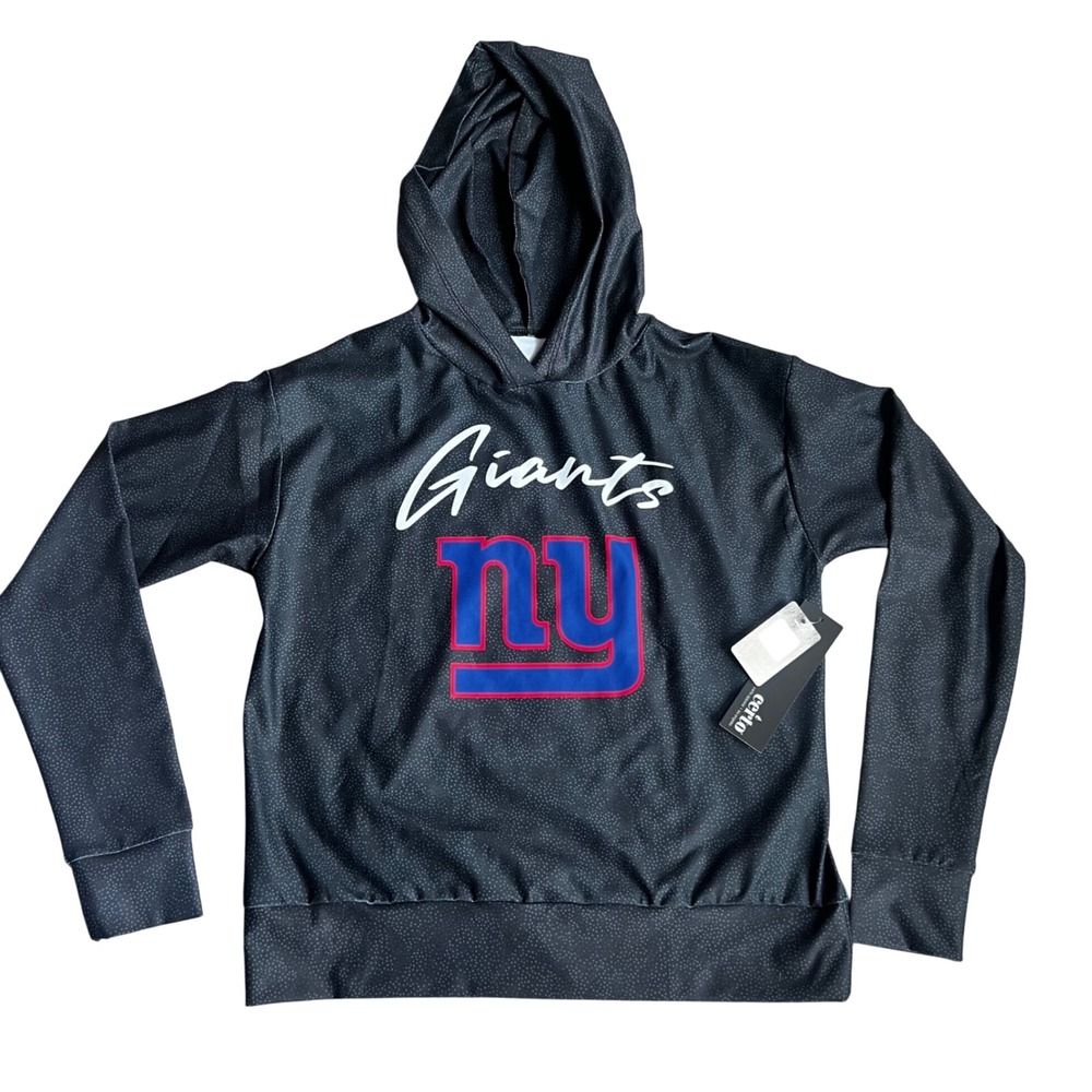 Certo NY Giants Fabtop Lightweight Hoodie Charcoal Grey Small JK910